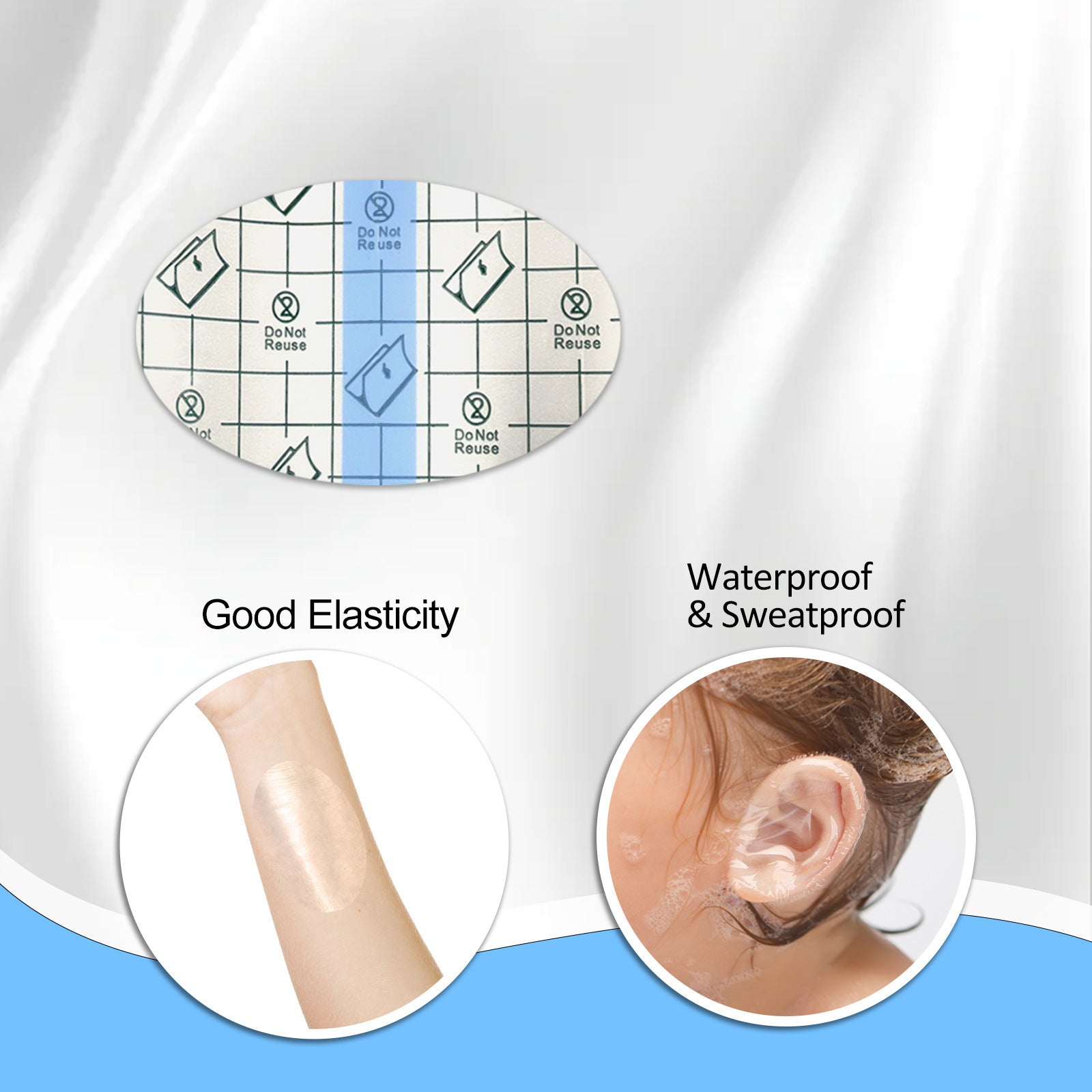 EELHOE Waterproof Ear Patch Swimming Shower Shampoo