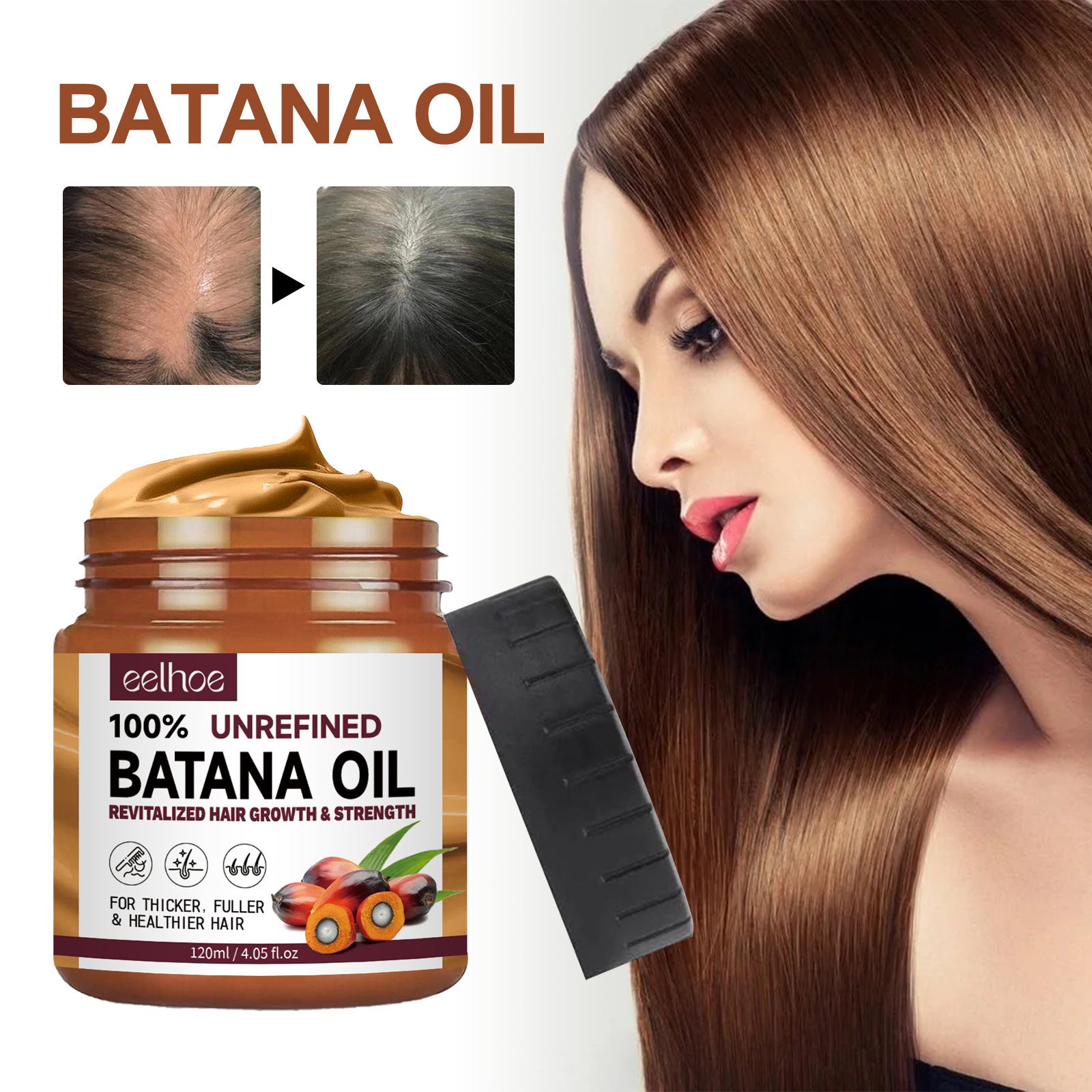 EELHOE Batana Oil Hair Conditioner Moisturizing Hair Root Strengthening And Anti-fall