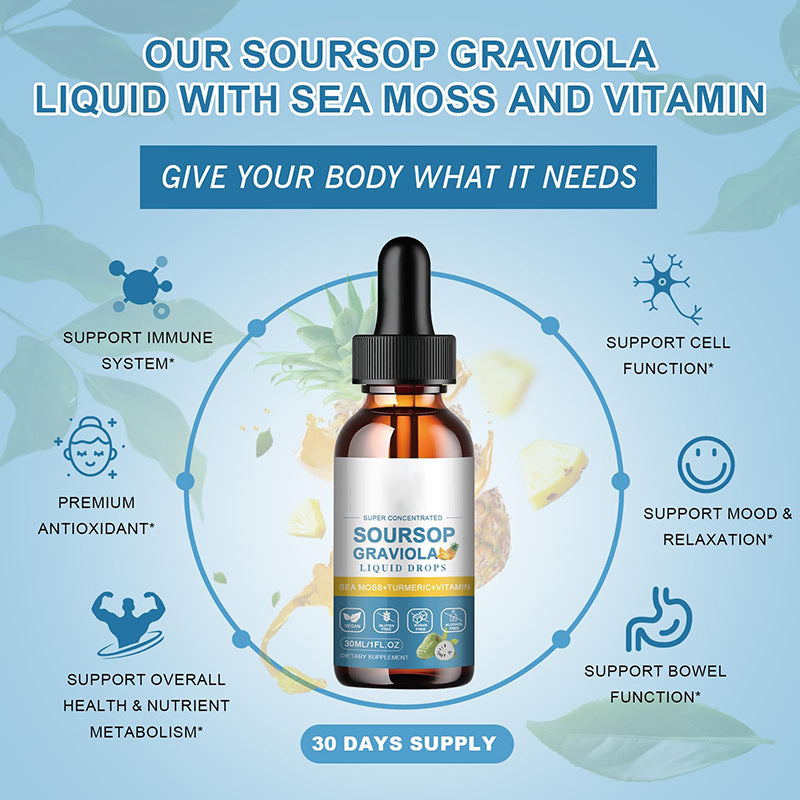 Soursop (Annona Leaf) Graviola Drops Ananas – 30ml & 60ml EELHOE COSMETICS