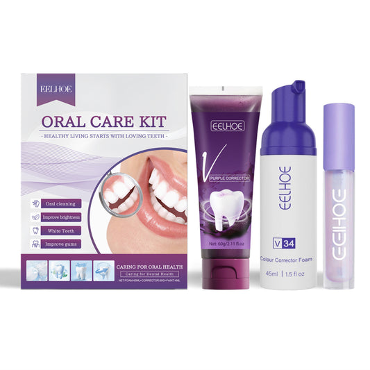 EELHOE Oral Care White Teeth Kit – Purple Whitening System EELHOE COSMETICS