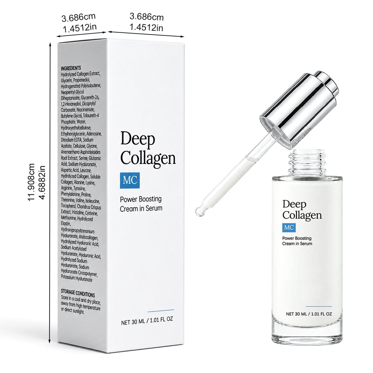 Deep Collagen Hydrating Cream-in-Serum, 30 ml Collagen Radiance Serum EELHOE COSMETICS