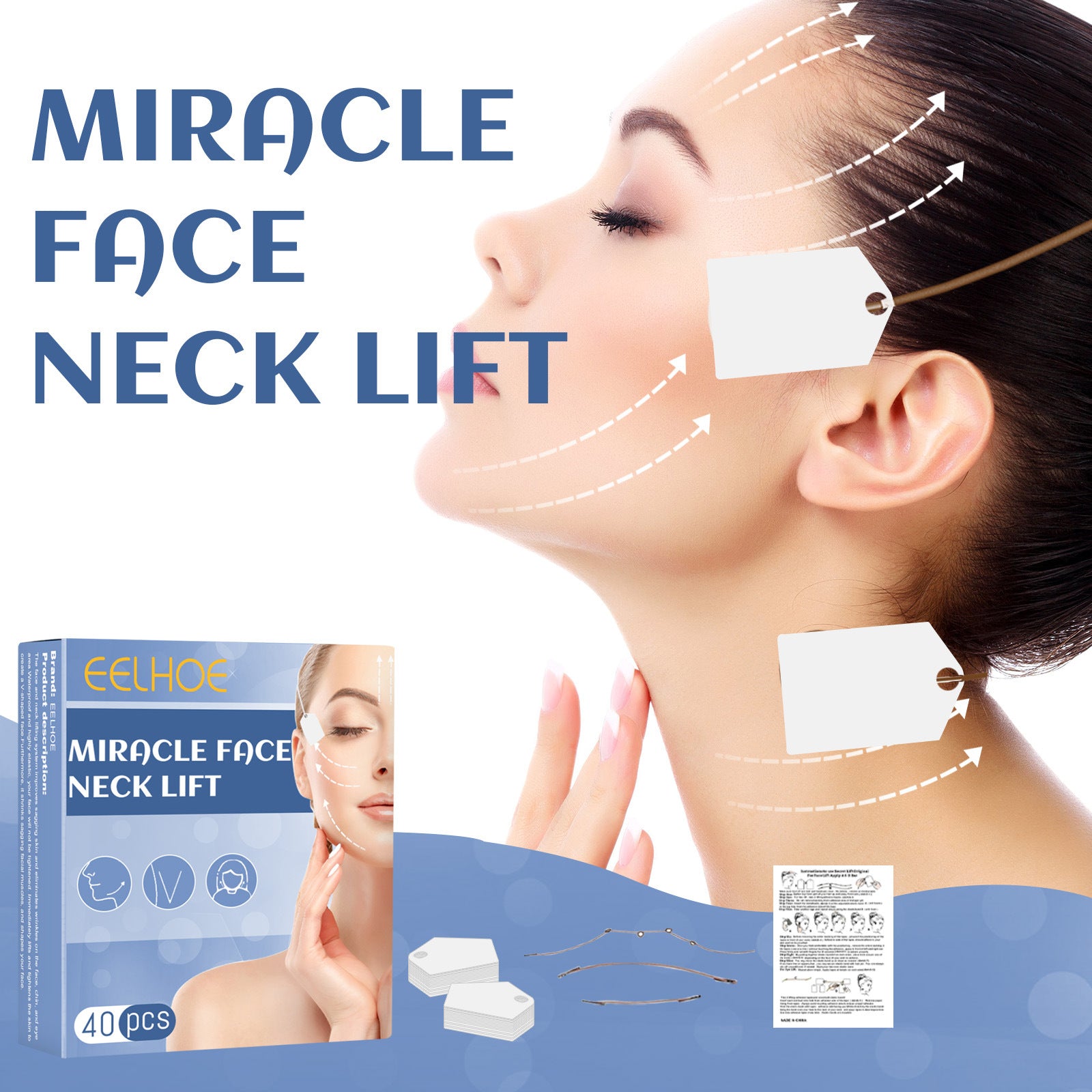 Face Lift Face With V Shaped Plastic Sticker EELHOE COSMETICS