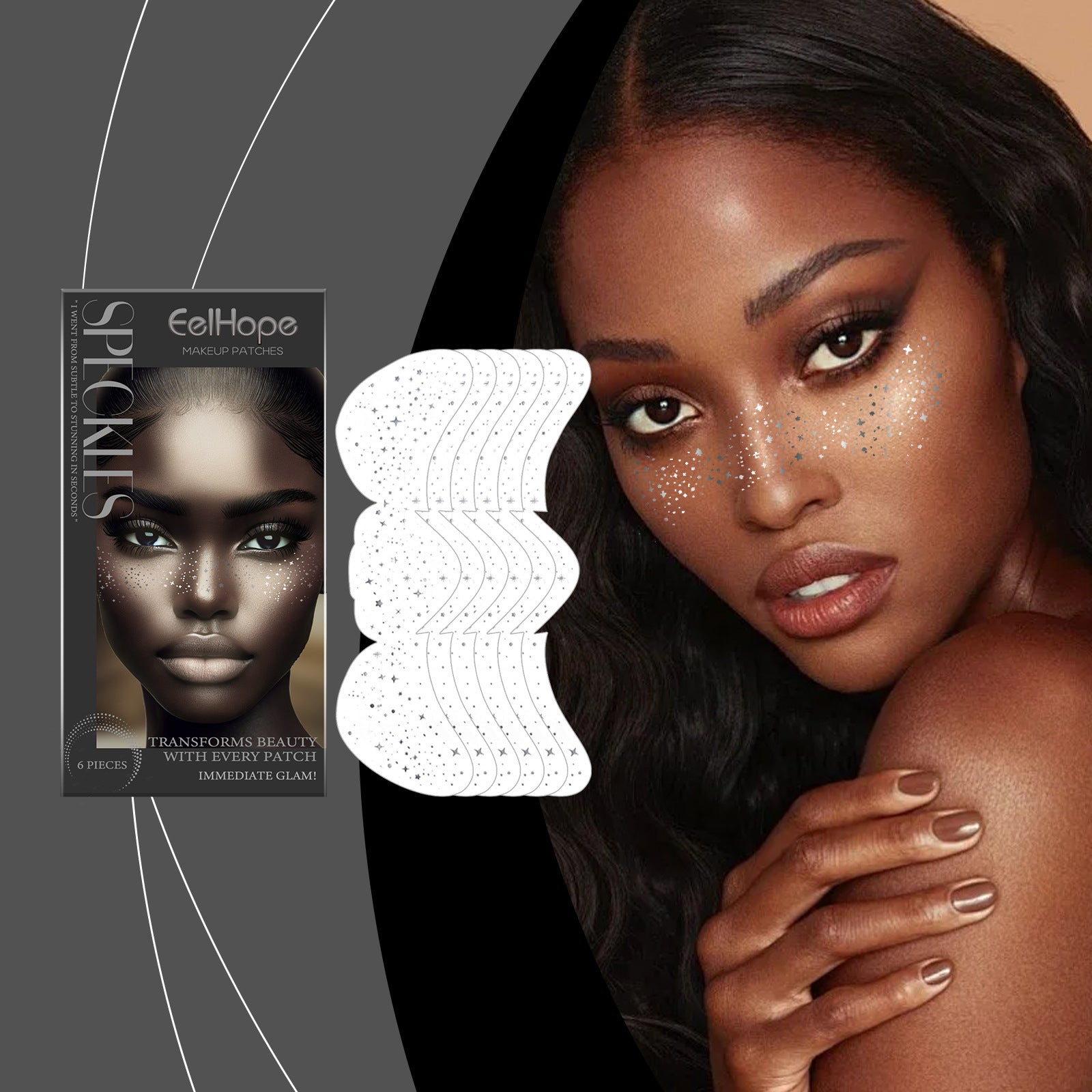 EELHOE Spots Makeup Stickers – Glitter Water Transfer Tattoos EELHOE COSMETICS