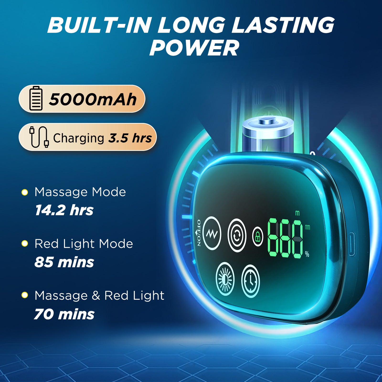 EELHOE LED Red Light Physical Therapy Belt – Multi-function Far Infrared Hot Compress