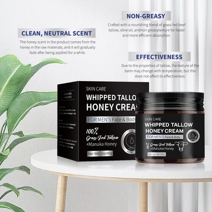 EELHOE Beef Tallow Honey & Avocado Facial Moisturizing Cream – Deep Hydration & Nourishment EELHOE COSMETICS