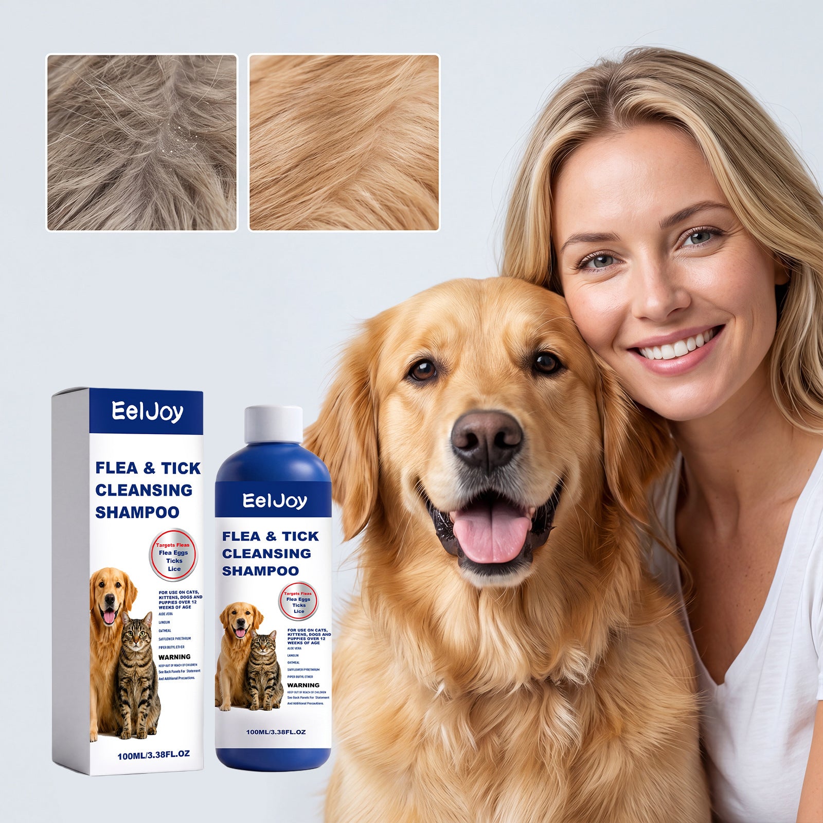Pet Flea Tick Cleaning Shampoo EELHOE COSMETICS