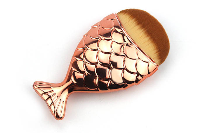 Mermaid Foundation Makeup Brush Color Fishtail Plating Rose Goldfish EELHOE COSMETICS