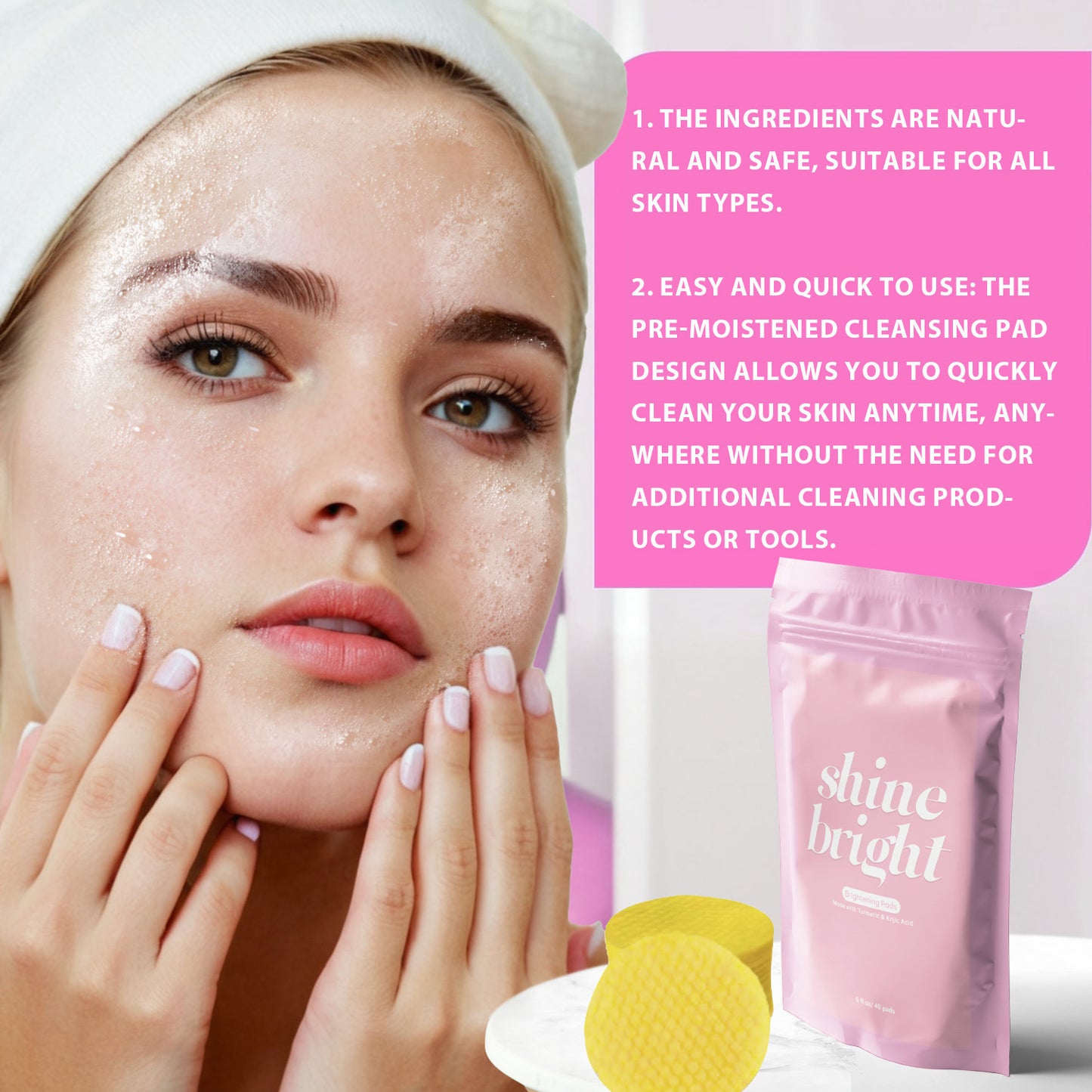 EELHOE Turmeric Kojic Acid Pads Bags Maxi Format 40 Pieces EELHOE COSMETICS