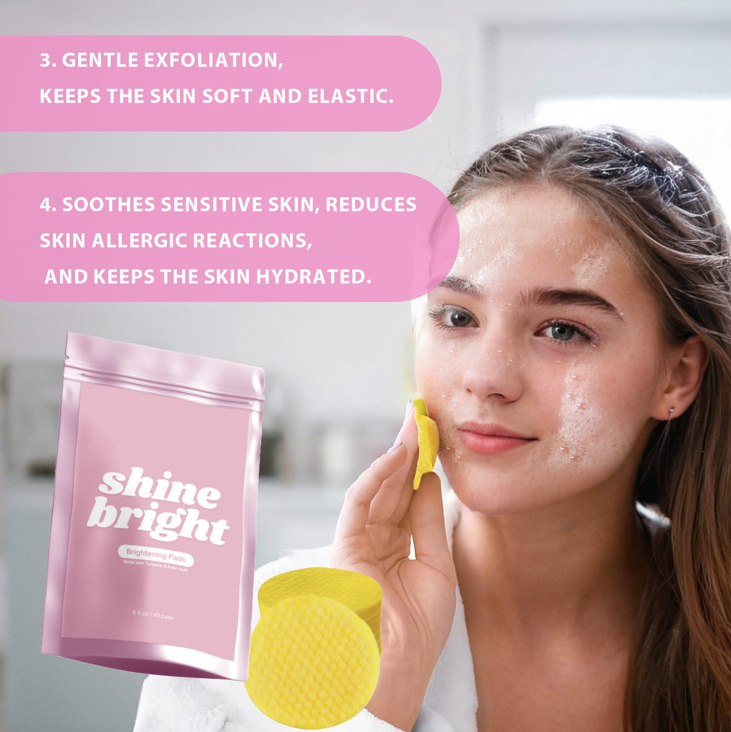 EELHOE Turmeric Kojic Acid Pads Bags Maxi Format 40 Pieces EELHOE COSMETICS