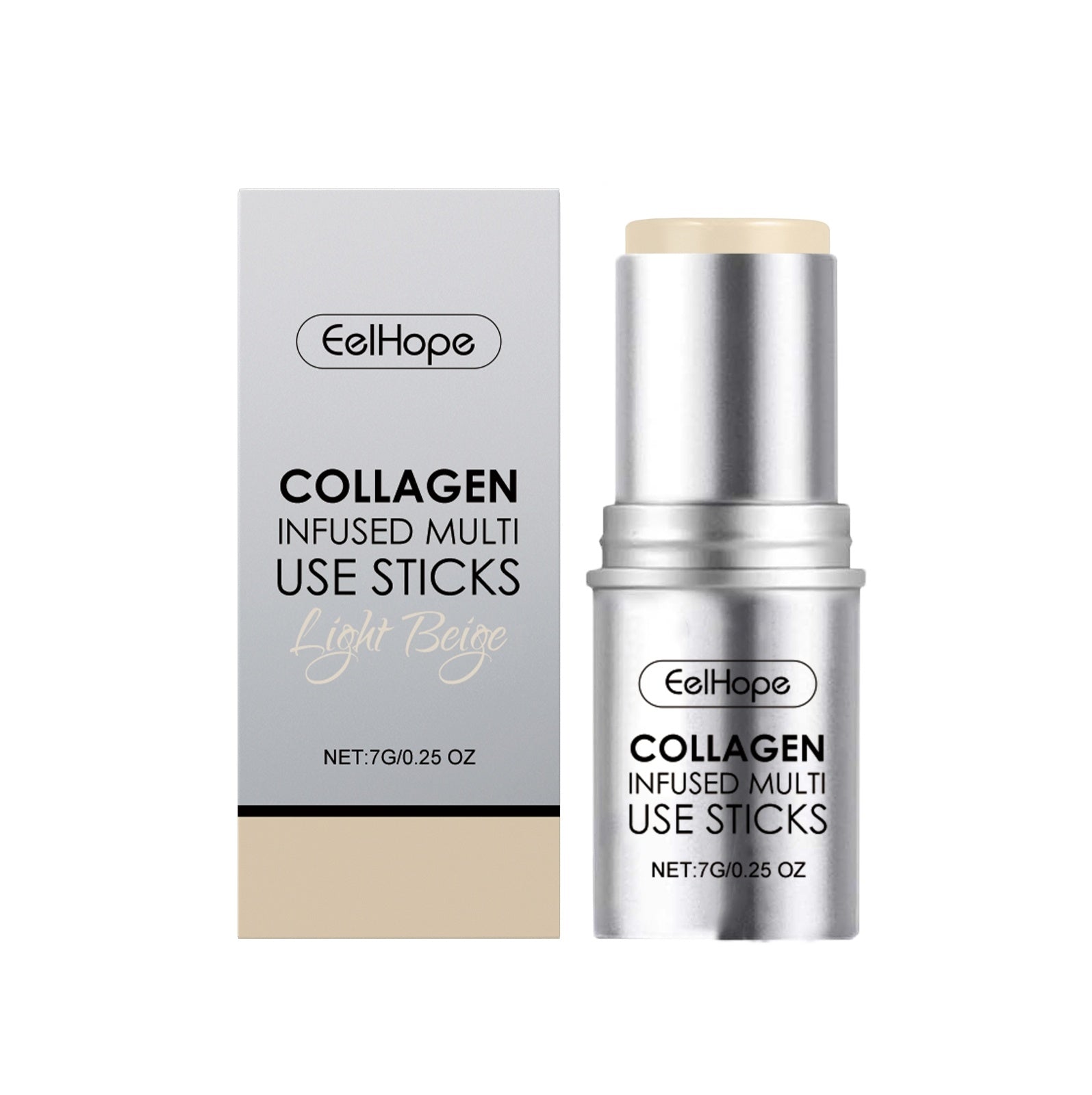 EELHOE Collagen Makeup Stick – Hydrating & Firming Foundation with Collagen & Hyaluronic Acid