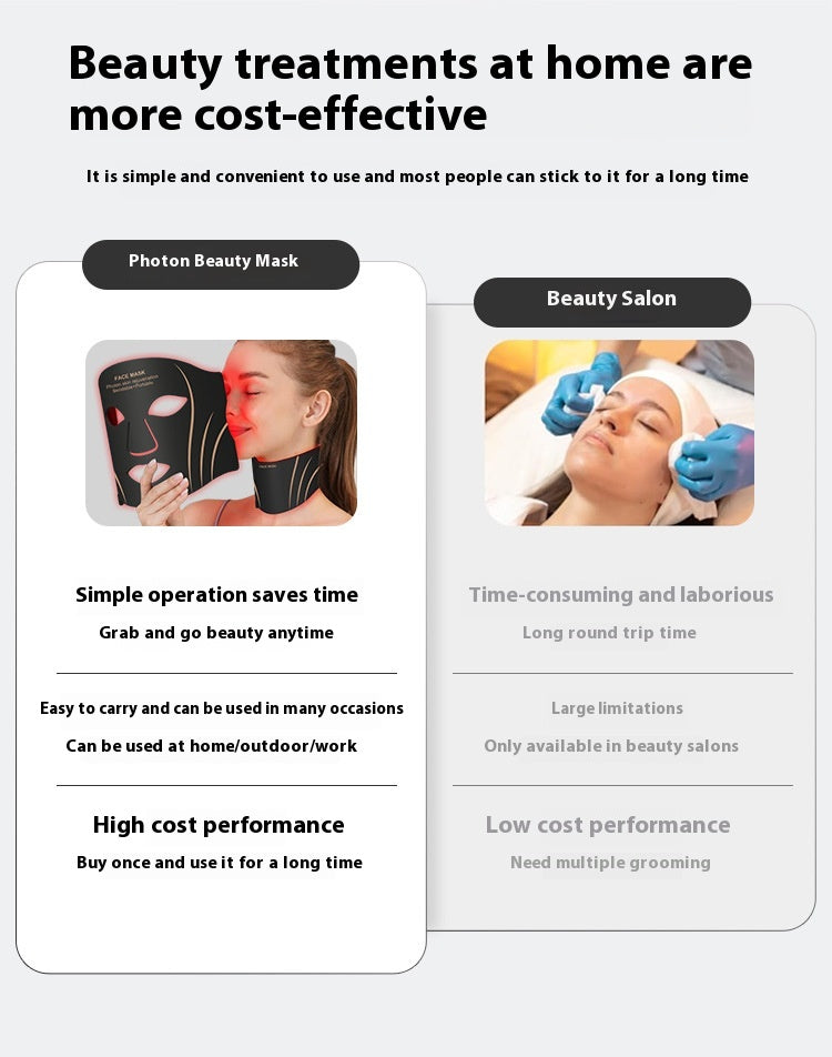 EELHOE Red Light LED Beauty Mask – Face & Neck