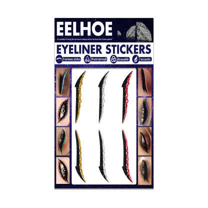 EELHOE Colored Diamonds Eyelid Line Sticker Waterproof Self-adhesive Eye Liner Eyeliner 2 Style EELHOE COSMETICS