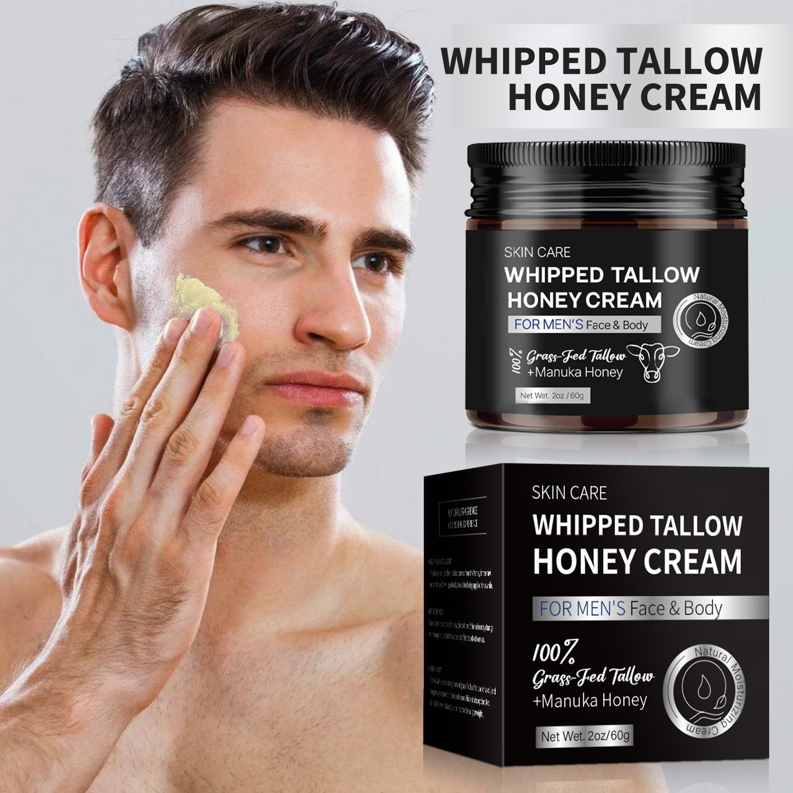 EELHOE Beef Tallow Honey & Avocado Facial Moisturizing Cream – Deep Hydration & Nourishment EELHOE COSMETICS