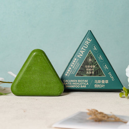 Usman Grass Herbal Shampoo Bar with Polygonum & Osmanthus Scent EELHOE COSMETICS
