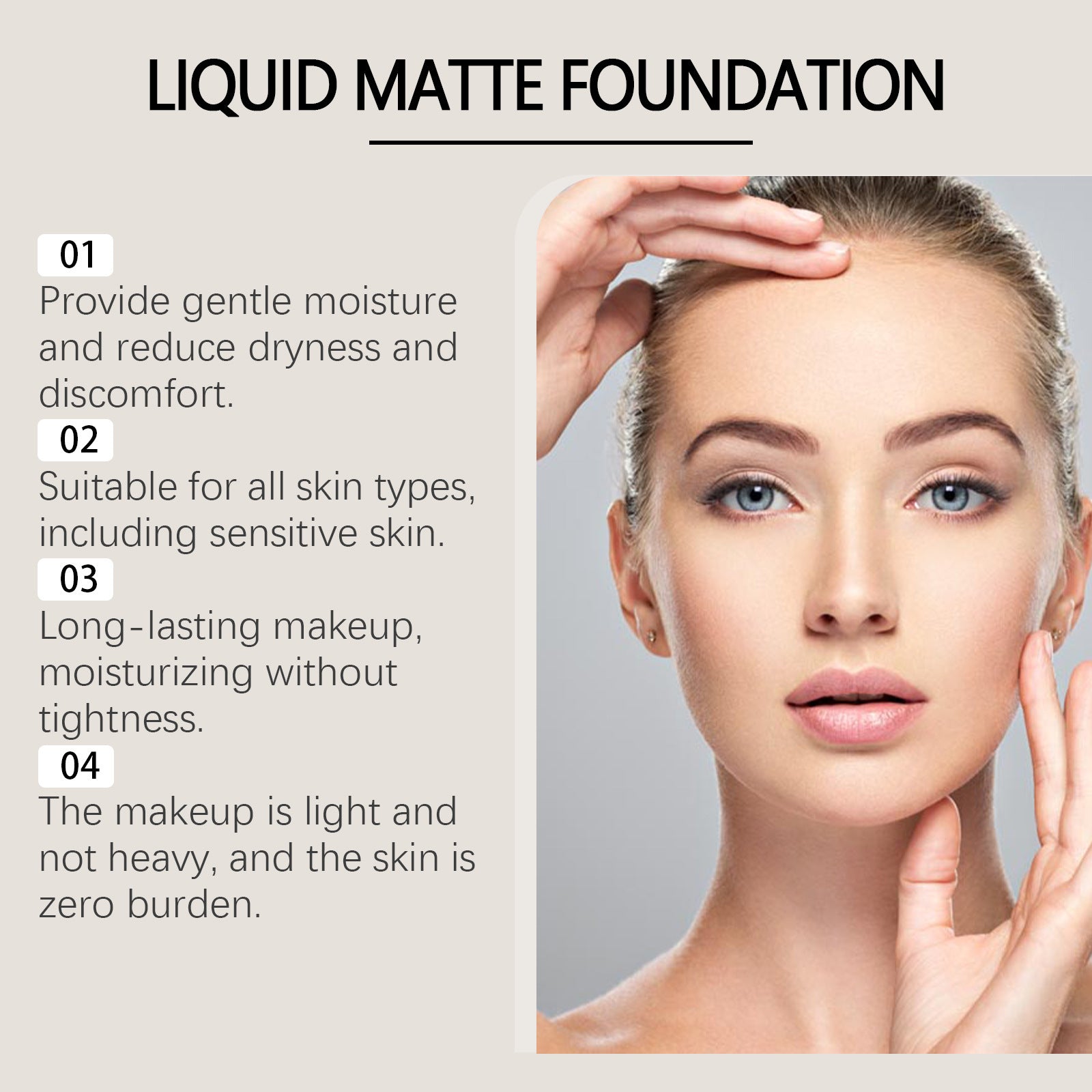 Light Transparent Concealing Foundation Moisturizing Light