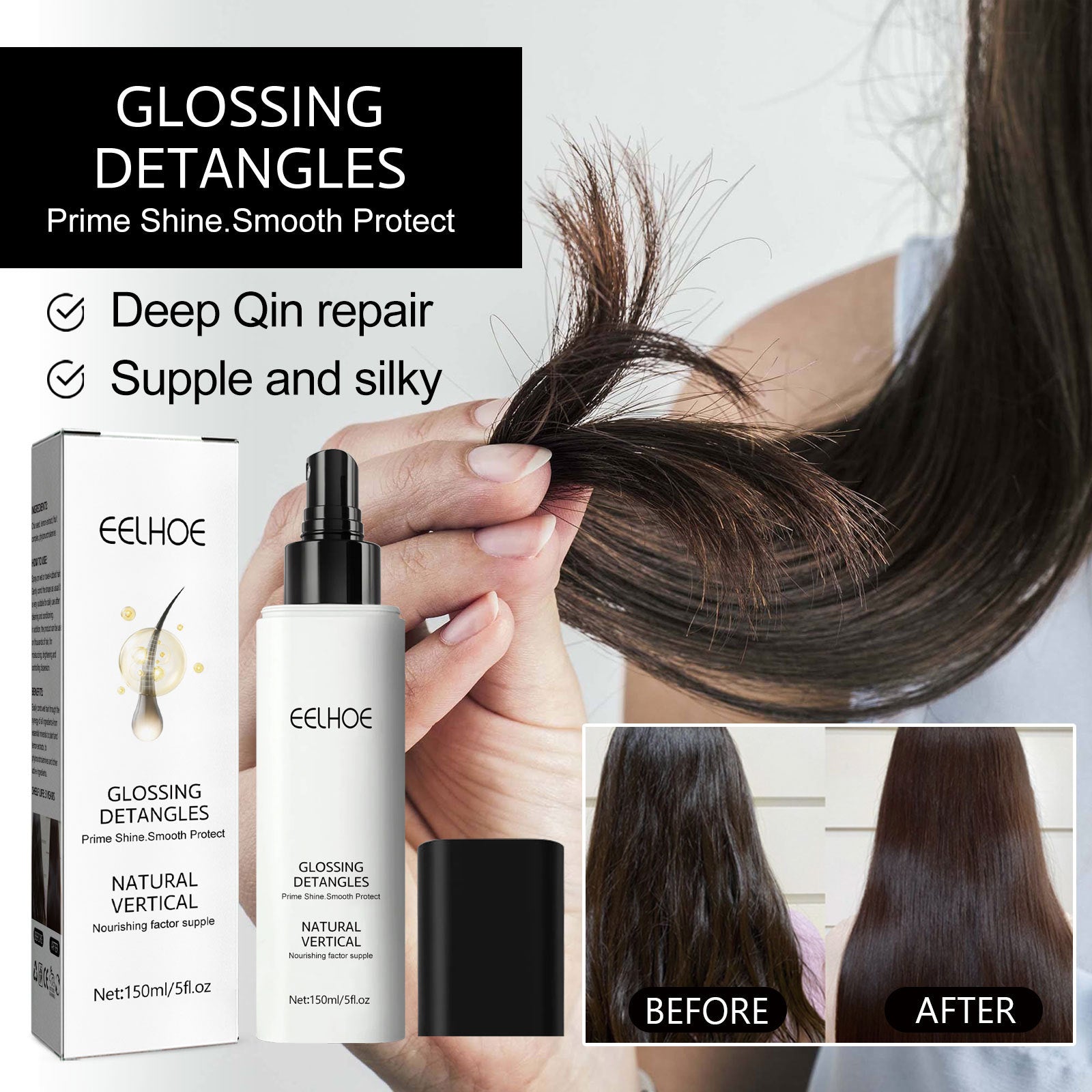 EELHOE Wash-Free Hair Care Spray – Repair Dry Hair Roots