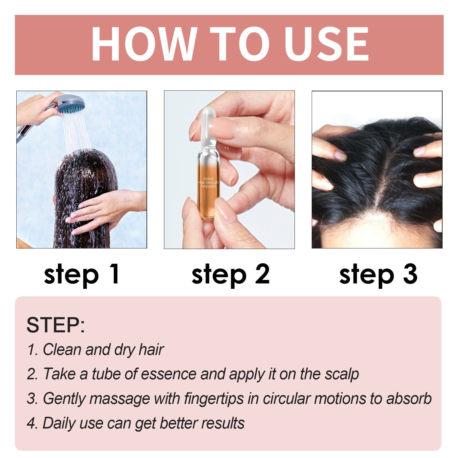 EELHOE Hair Strength Ampoules – Scalp Massage Solution for Healthy, Stronger Hair