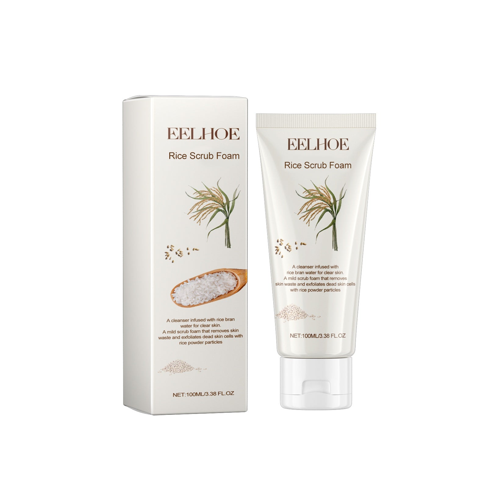 EELHOE Rice Scrub Foam – Brightening & Whitening Lotion Facial cleanser EELHOE COSMETICS