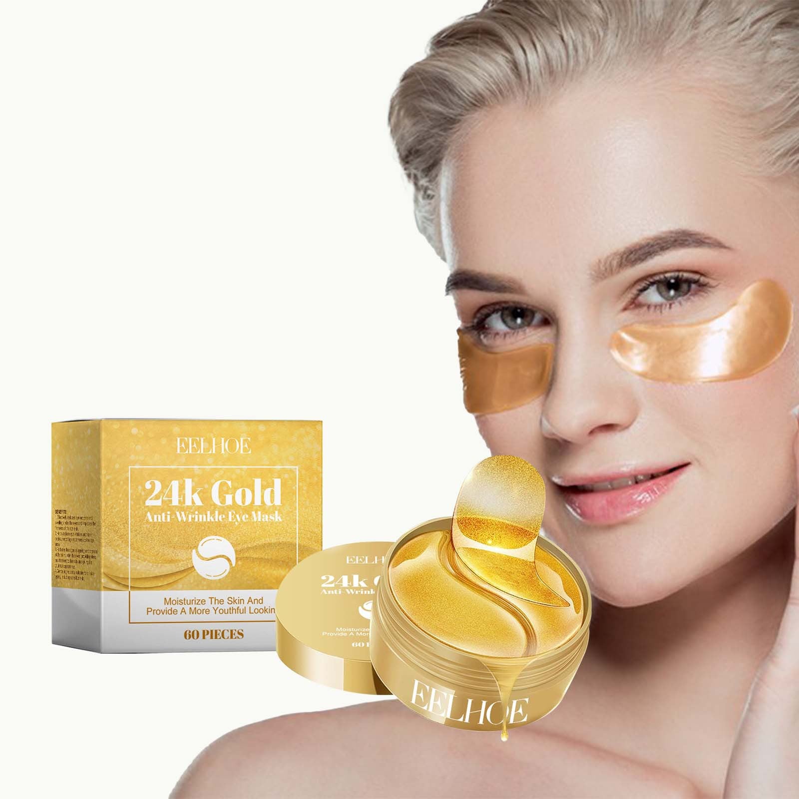 EELHOE 24K Gold Eye mask Moisturizing And Improving 60pcs EELHOE COSMETICS