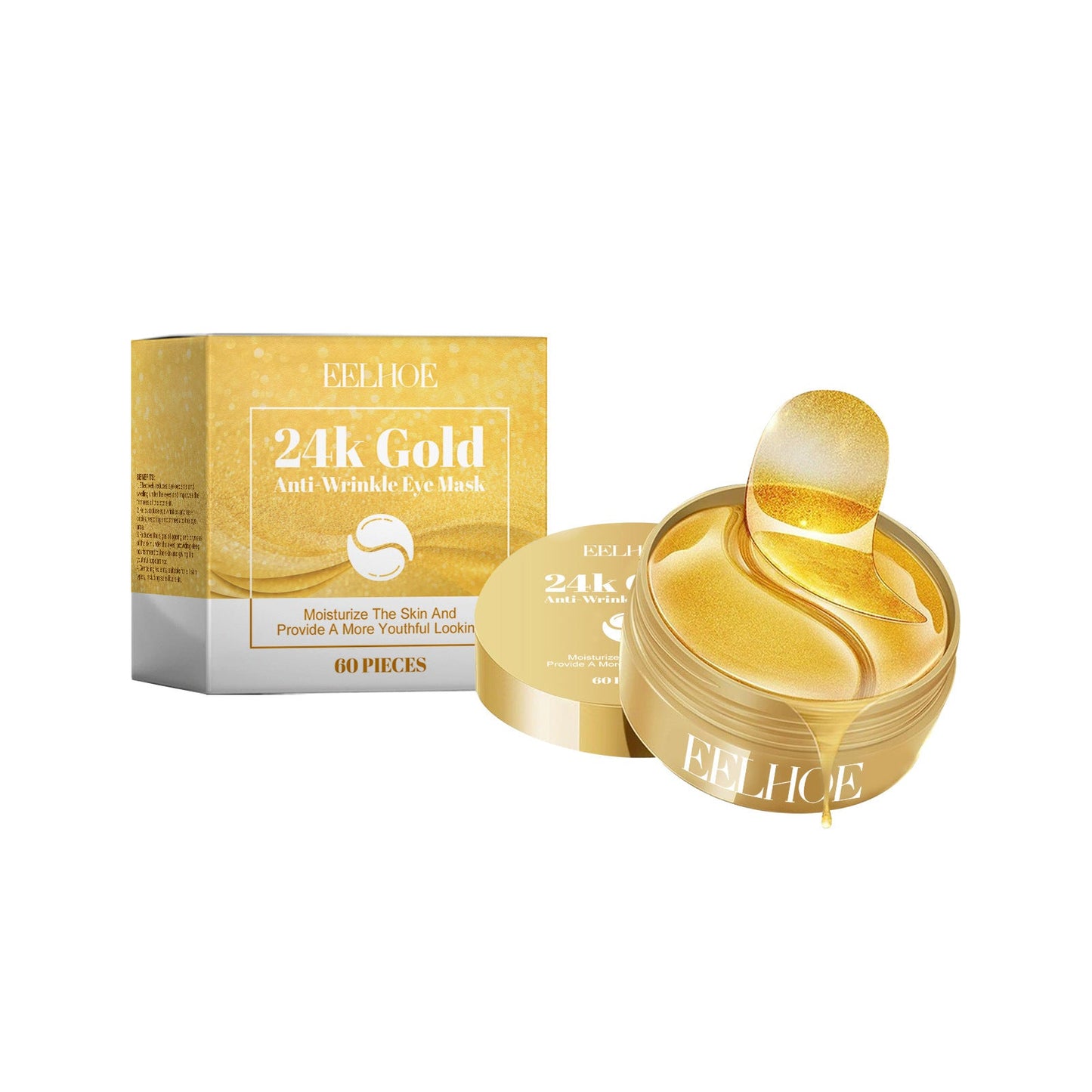 EELHOE 24K Gold Eye mask Moisturizing And Improving 60pcs 60PIECES EELHOE COSMETICS