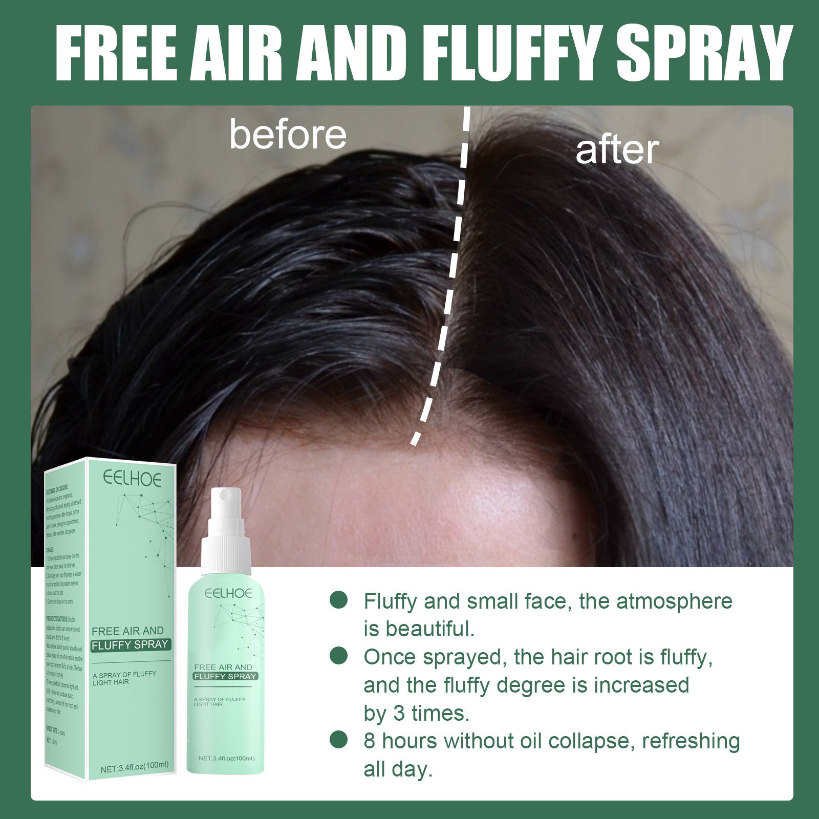 EELHOE Air Fluffy Degreasing Hair Spray