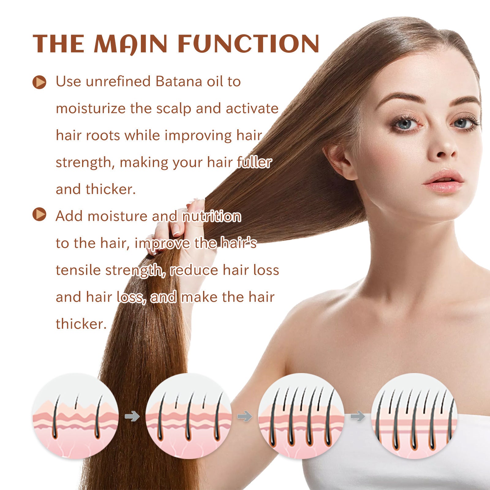 EELHOE Batana Oil Hair Conditioner Moisturizing Hair Root Strengthening And Anti-fall