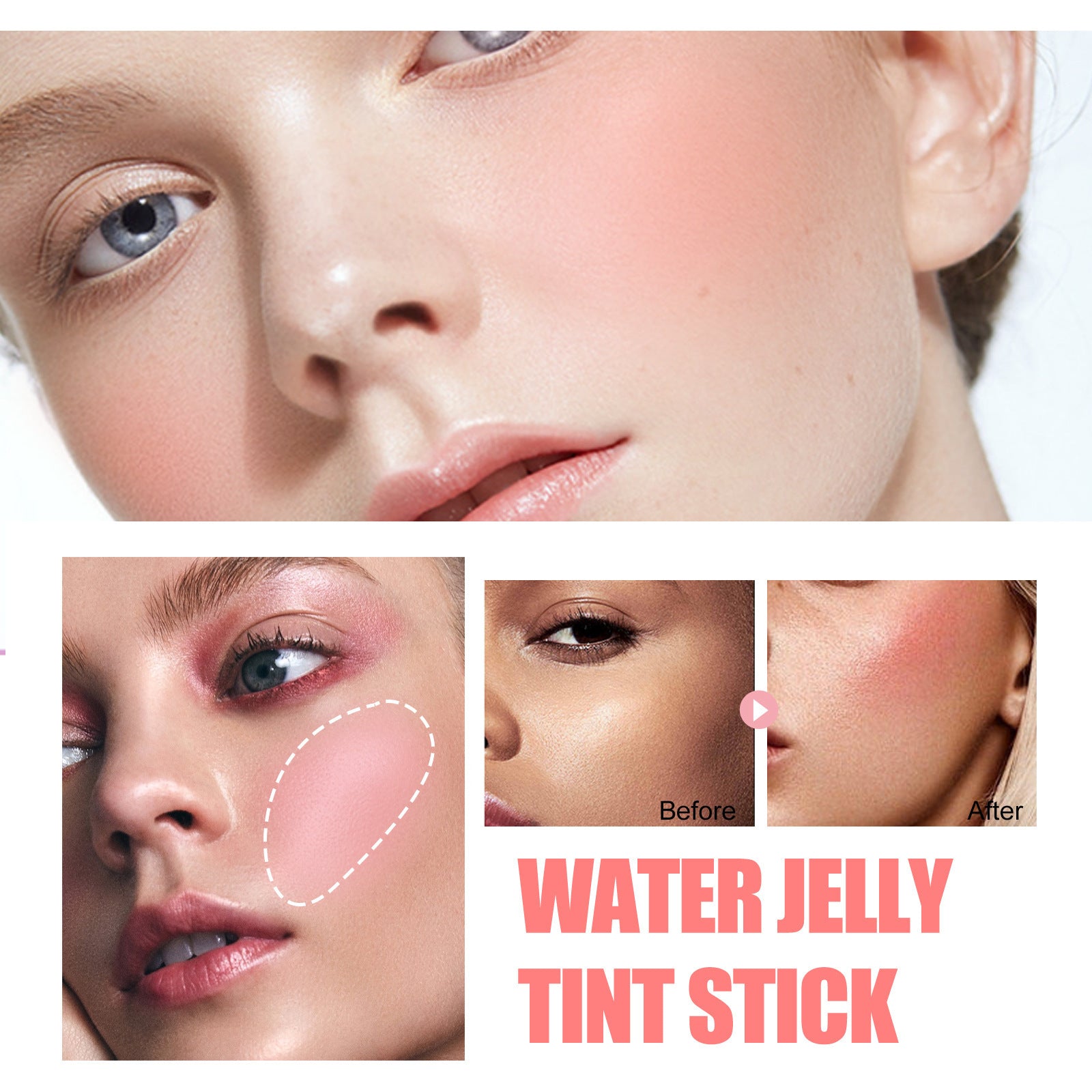 EELHOE Blush Water Jelly Lip Stick Gloss Stick