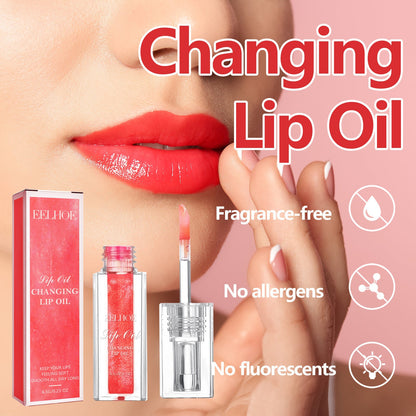 EELHOE Changing color Lip Gloss Lines Moisturizing Exfoliating Skin with Hyaluronic acid + Vitamin E EELHOE COSMETICS