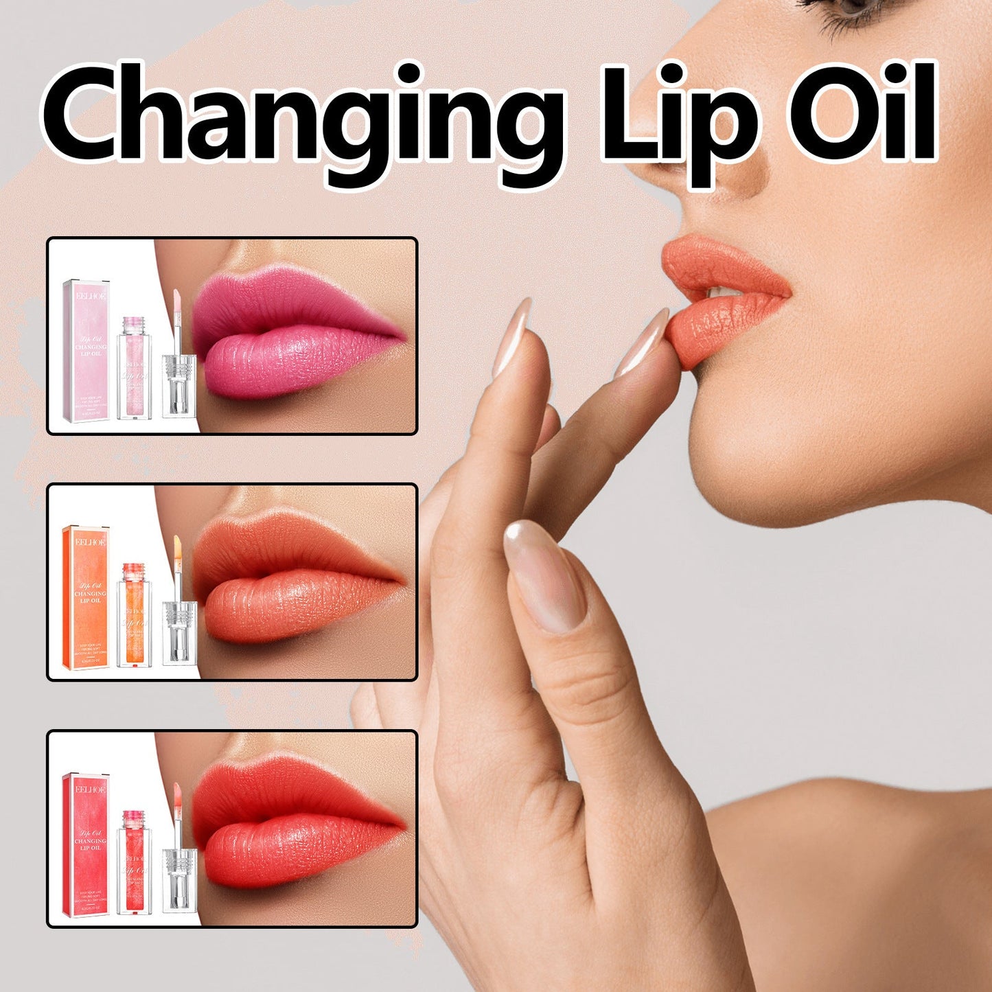 EELHOE Changing color Lip Gloss Lines Moisturizing Exfoliating Skin with Hyaluronic acid + Vitamin E EELHOE COSMETICS