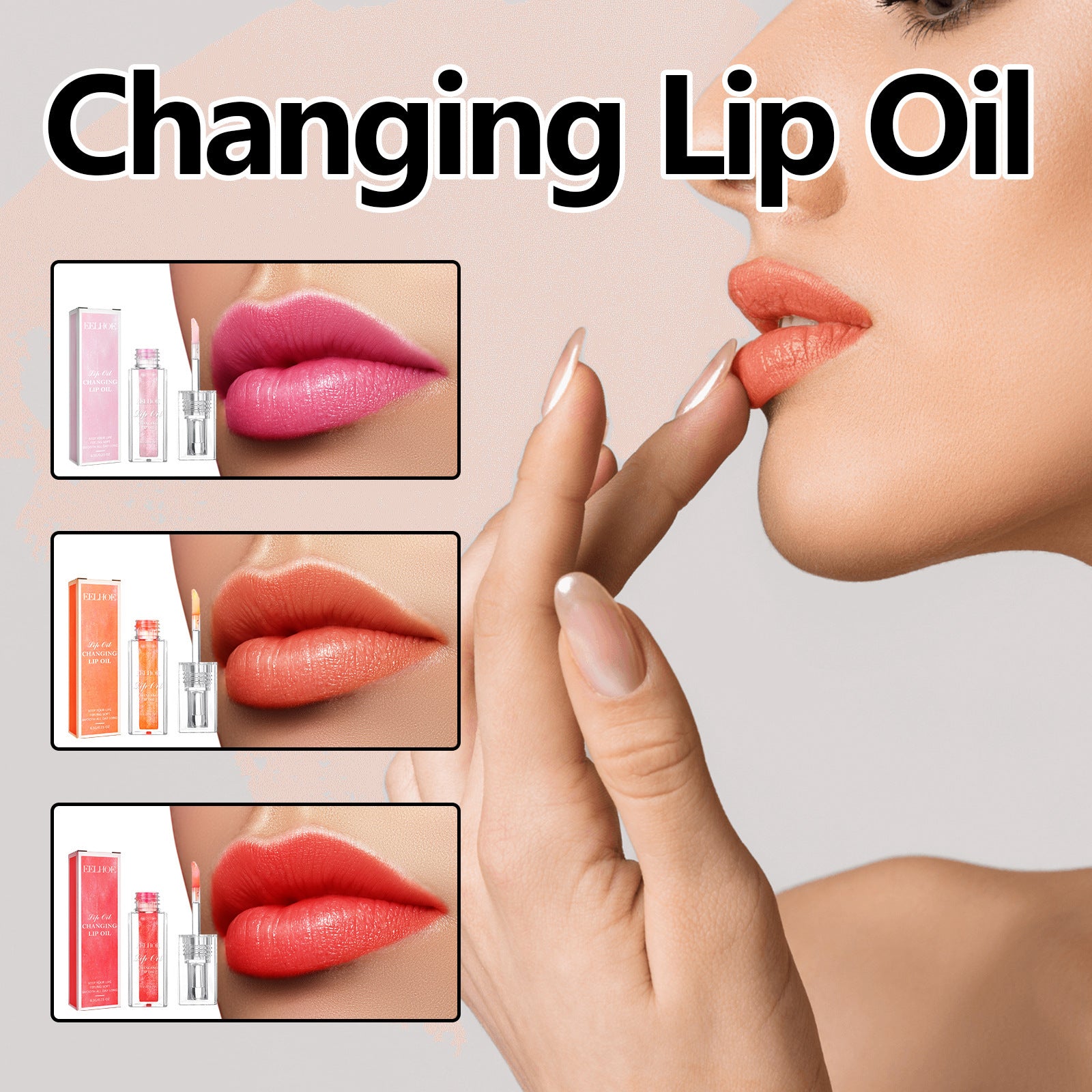 EELHOE Changing color Lip Gloss Lines Moisturizing Exfoliating Skin with Hyaluronic acid + Vitamin E EELHOE COSMETICS
