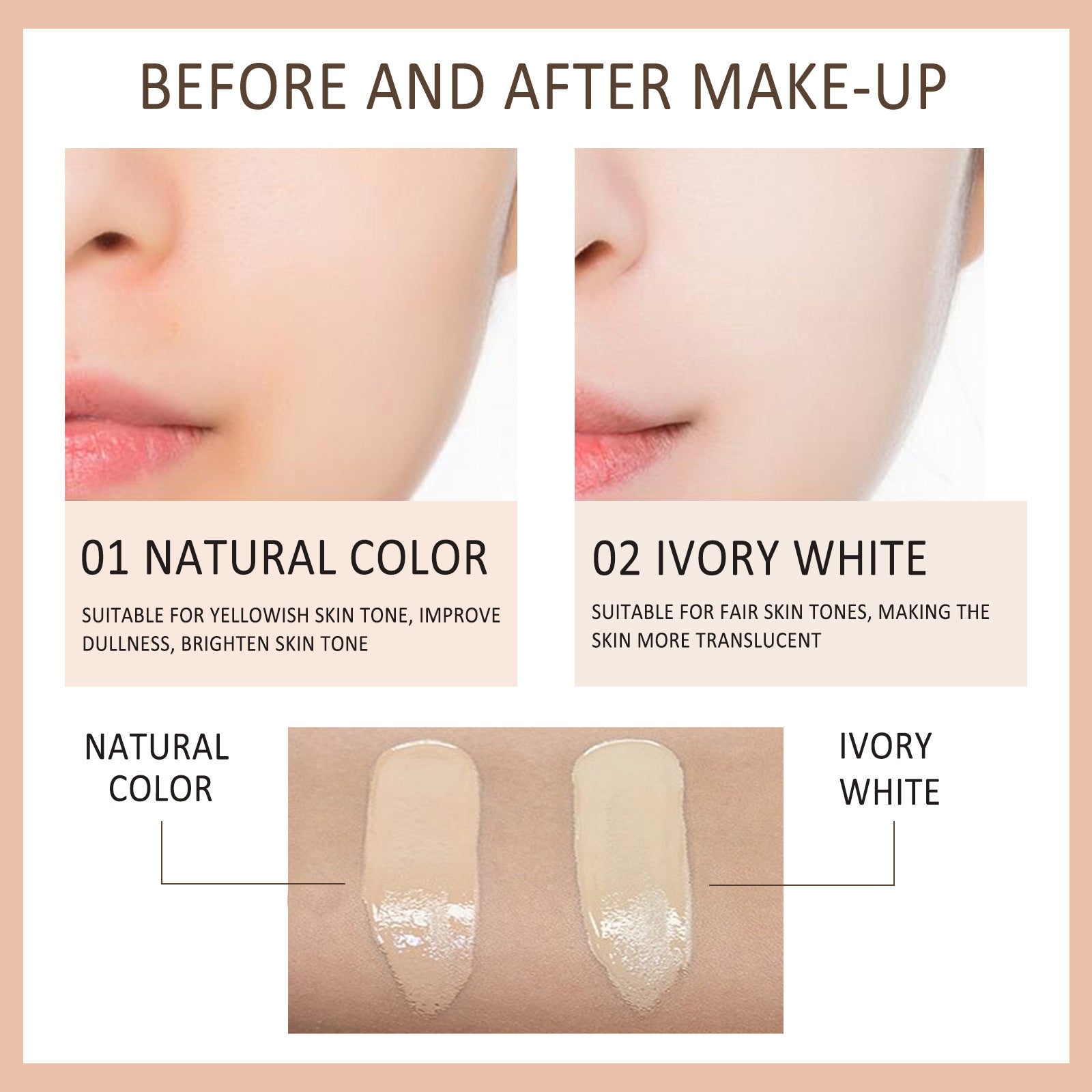 EELHOE Concealer Foundation Liquid Waterproof Oil-proof And Sweat-proof