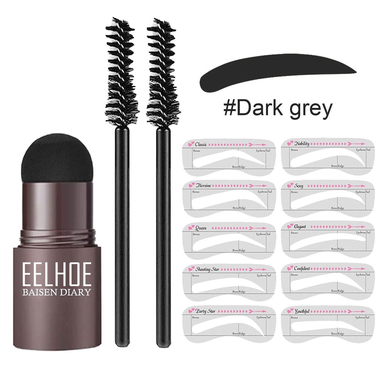 EELHOE Eyebrow Stamp Set Makeup Eyebrow Powder