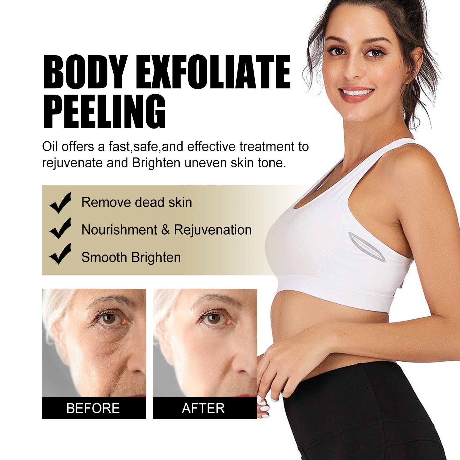 EELHOE Full Body Exfoliate Peeling Cleaning Skin Care Oil