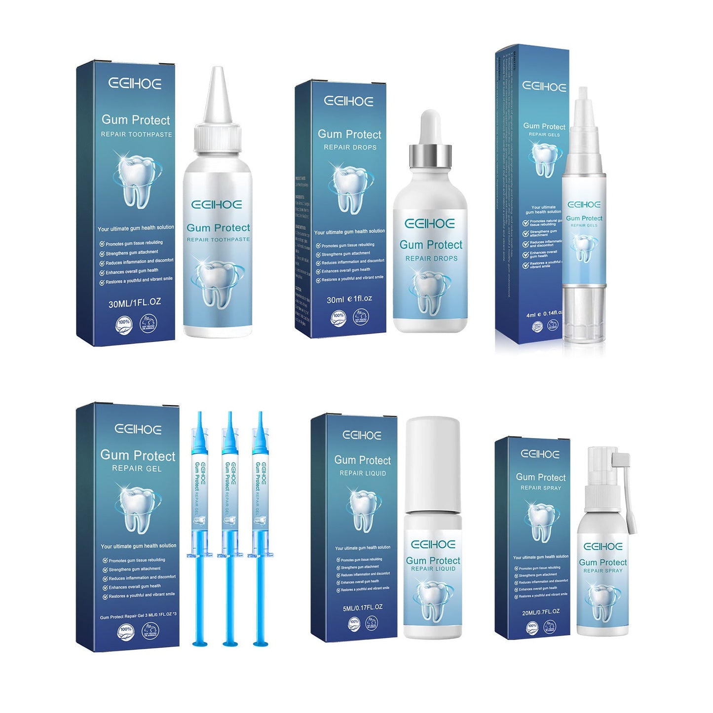 EELHOE Gum Repair Toothpaste Series Cleaning + Gum care gel repair drops EELHOE COSMETICS