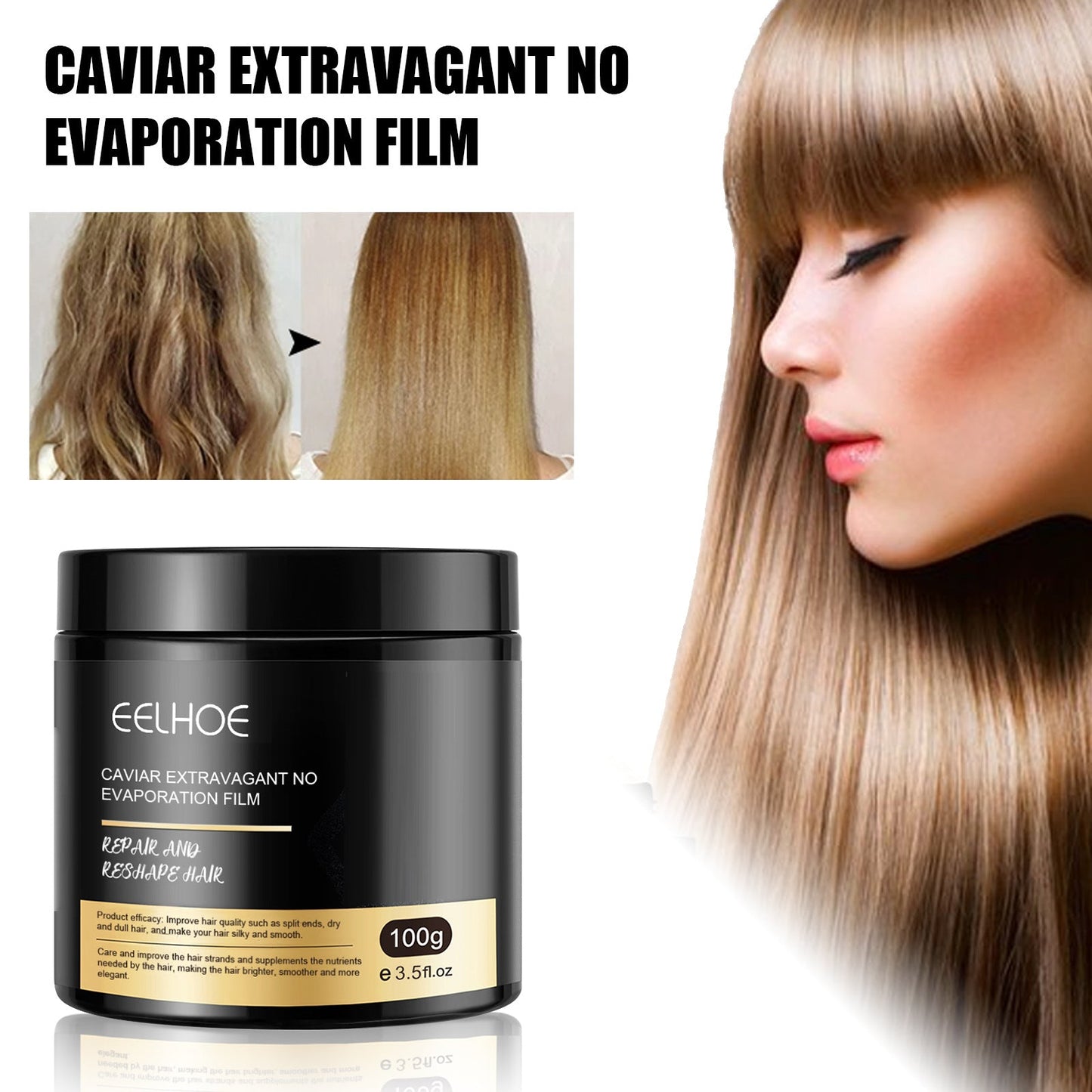 EELHOE Hair Mask Anti Frizzy Hair, Soft Hair And Deep Nourishing EELHOE COSMETICS