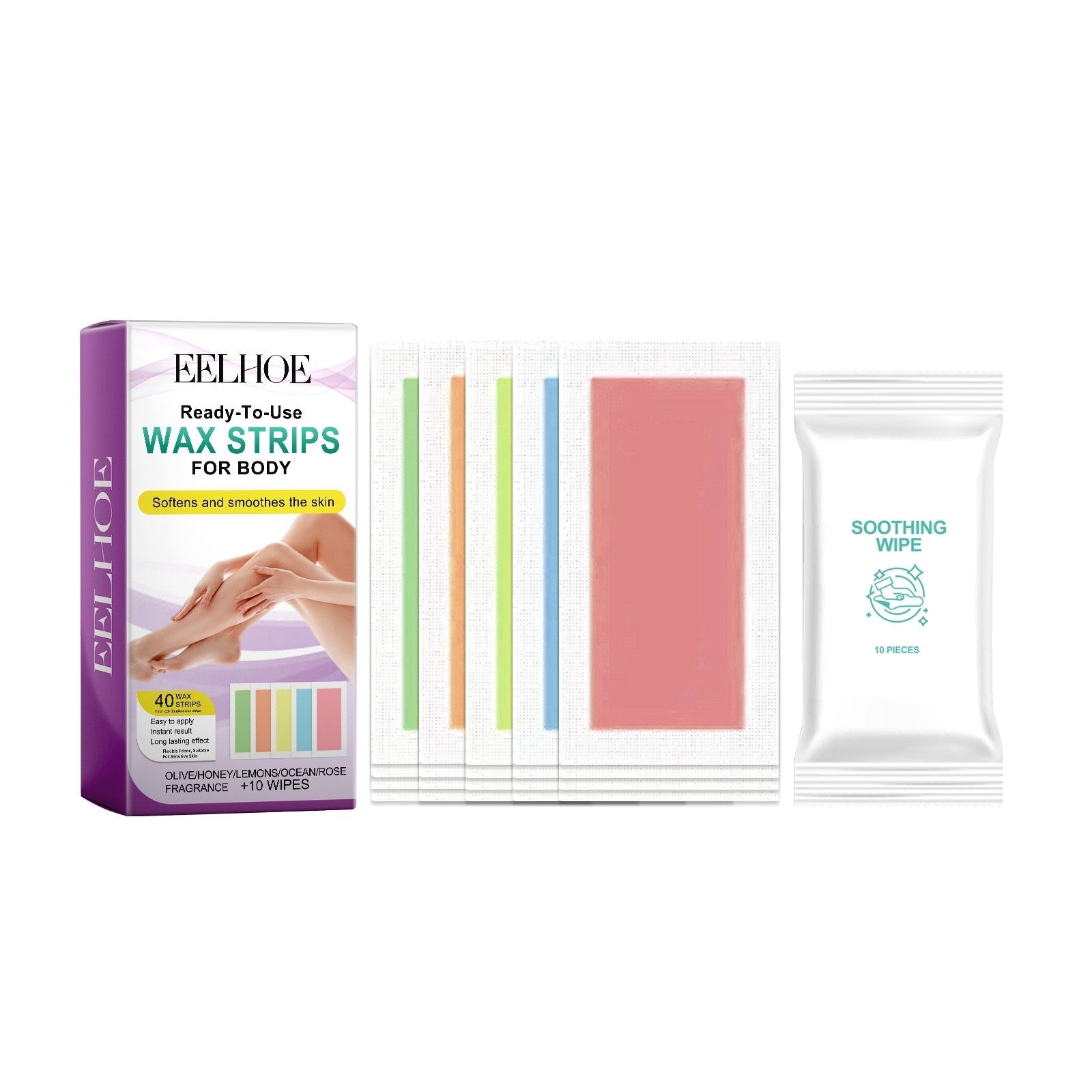 EELHOE Hair Removal Wax Strips For Body Depilated waxed paper