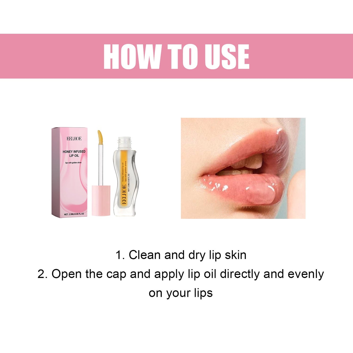 EELHOE Lip gloss Honey Moisturizing Lip Oil Fade Lip Lines EELHOE COSMETICS