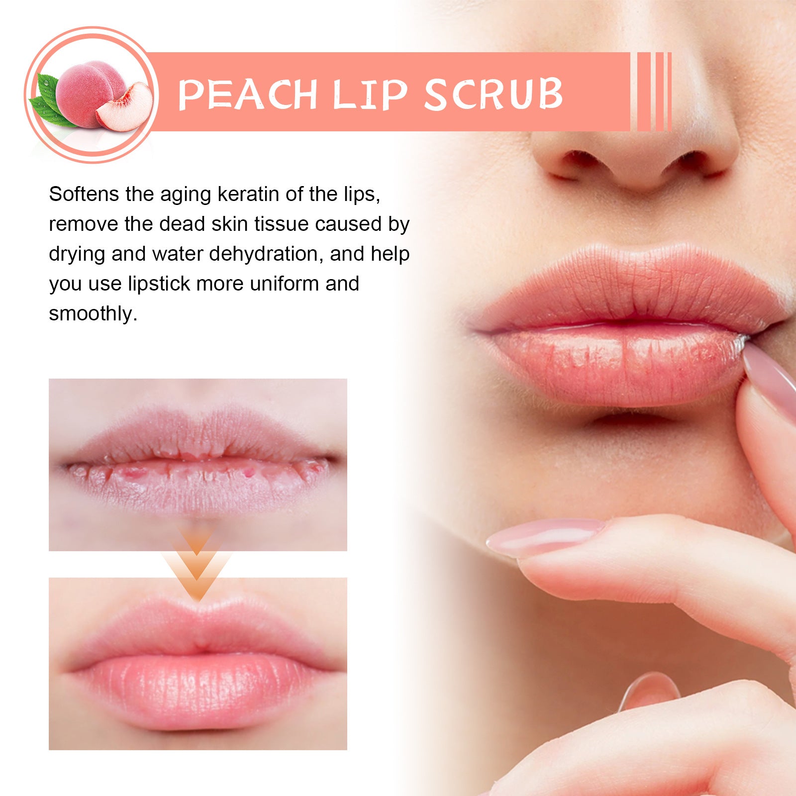 EELHOE Lip Scrub Exfoliating Anti-chapping Moisturizing and nourishing