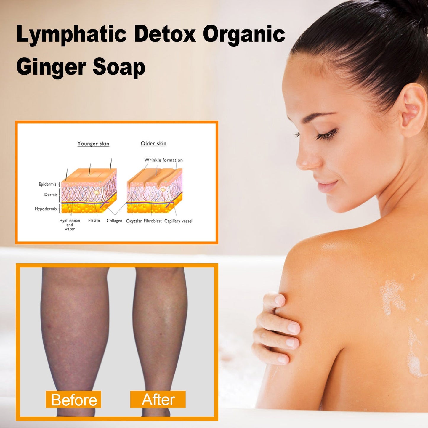 EELHOE Lymphatic Detox Organic Ginger Slimming Soap Cleansing And Blood circulation EELHOE COSMETICS