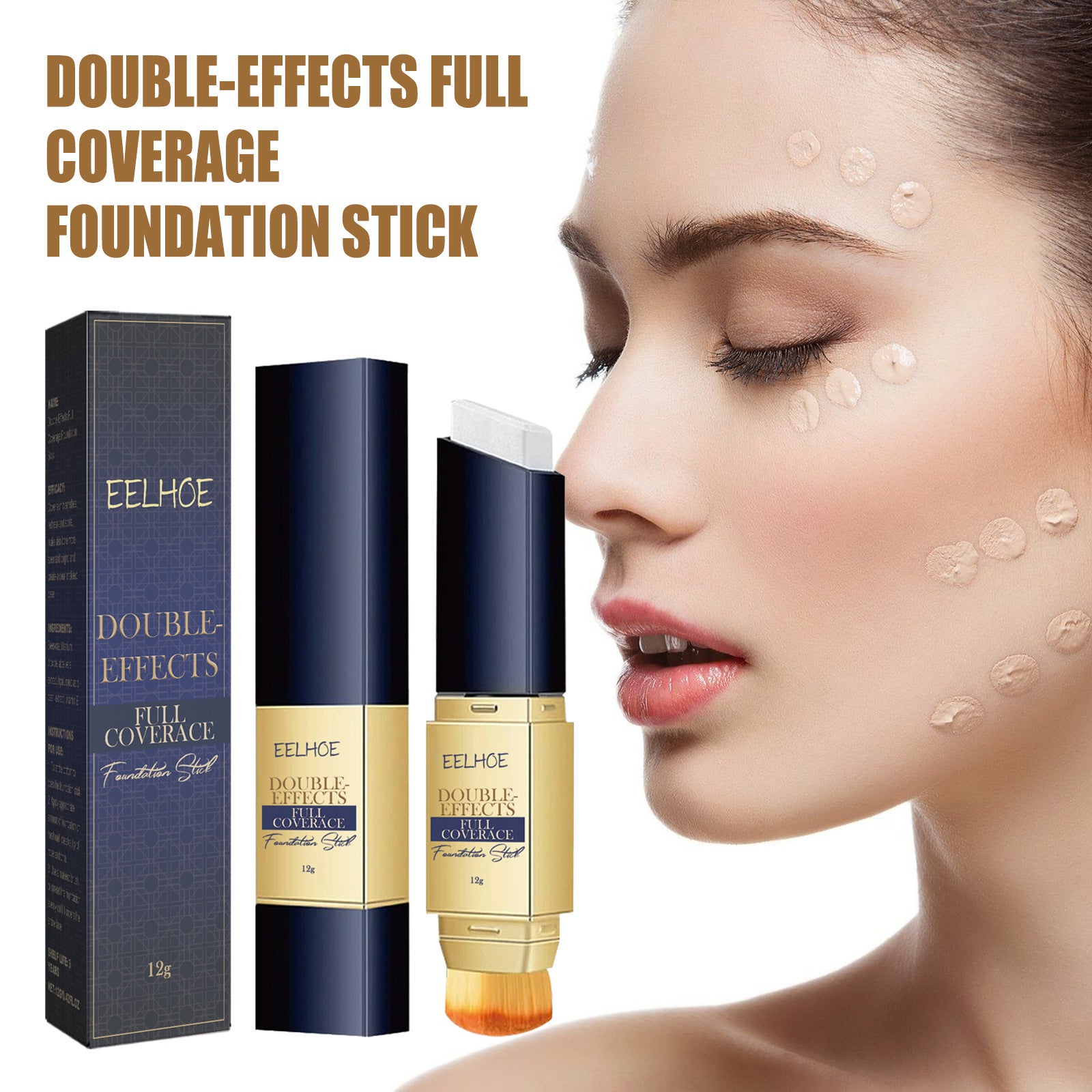 EELHOE Makeup Concealer Stick Foundation Waterproof Full Coverage