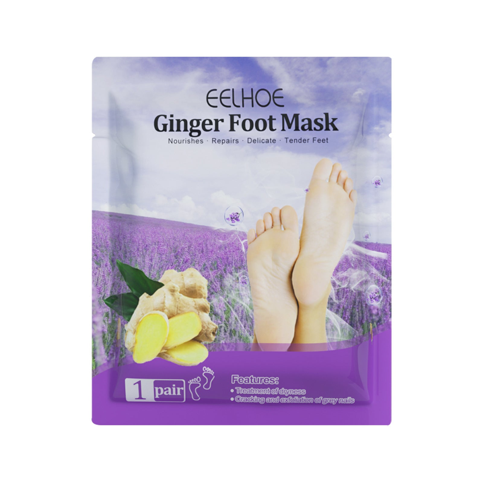 EELHOE Mask Foot Skin Chapped Exfoliating Skin Moisturizing And Nourishing Foot Photo Color 1Pair