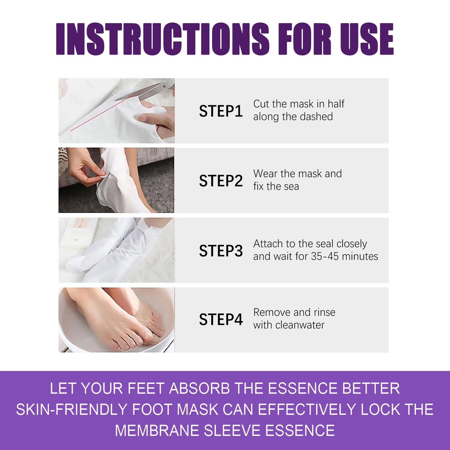 EELHOE Mask Foot Skin Chapped Exfoliating Skin Moisturizing And Nourishing Foot EELHOE COSMETICS