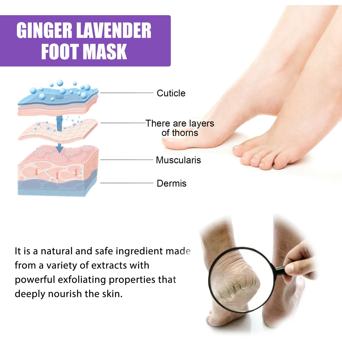 EELHOE Mask Foot Skin Chapped Exfoliating Skin Moisturizing And Nourishing Foot EELHOE COSMETICS