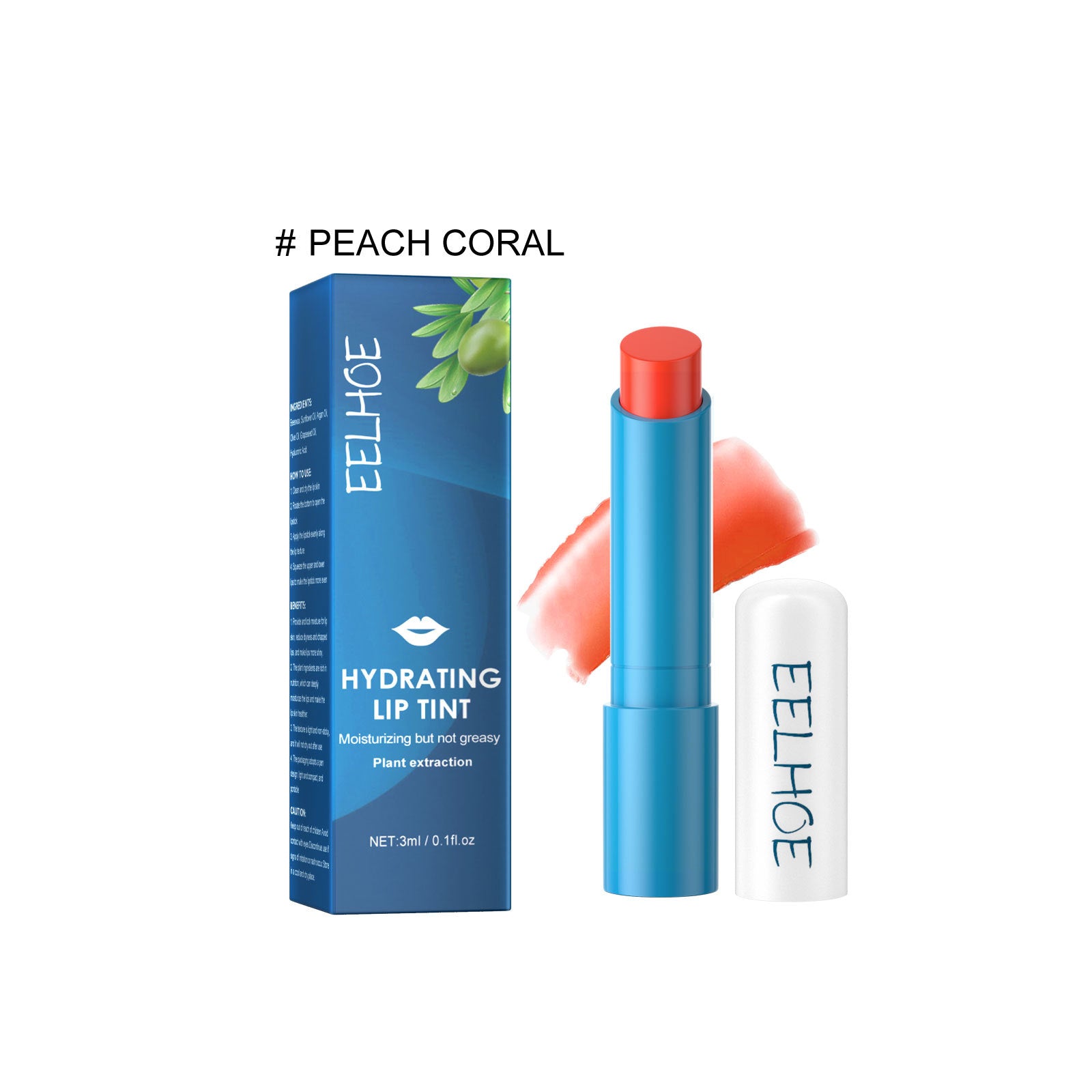 EELHOE Moisturizing Lip Gloss Deep Hydrating Repair Lasting Lip Guard Coral Red