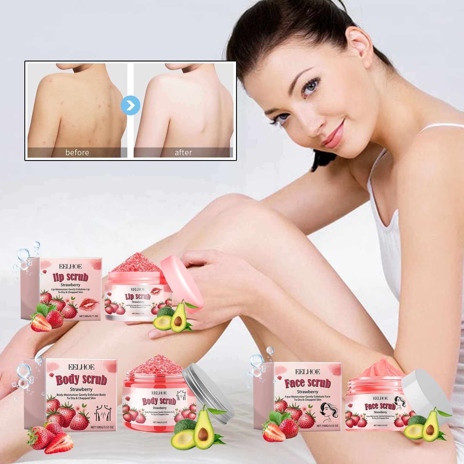 EELHOE Moisturizing Lip scrub - Exfoliating Facial - Body scrub Exfoliating EELHOE COSMETICS