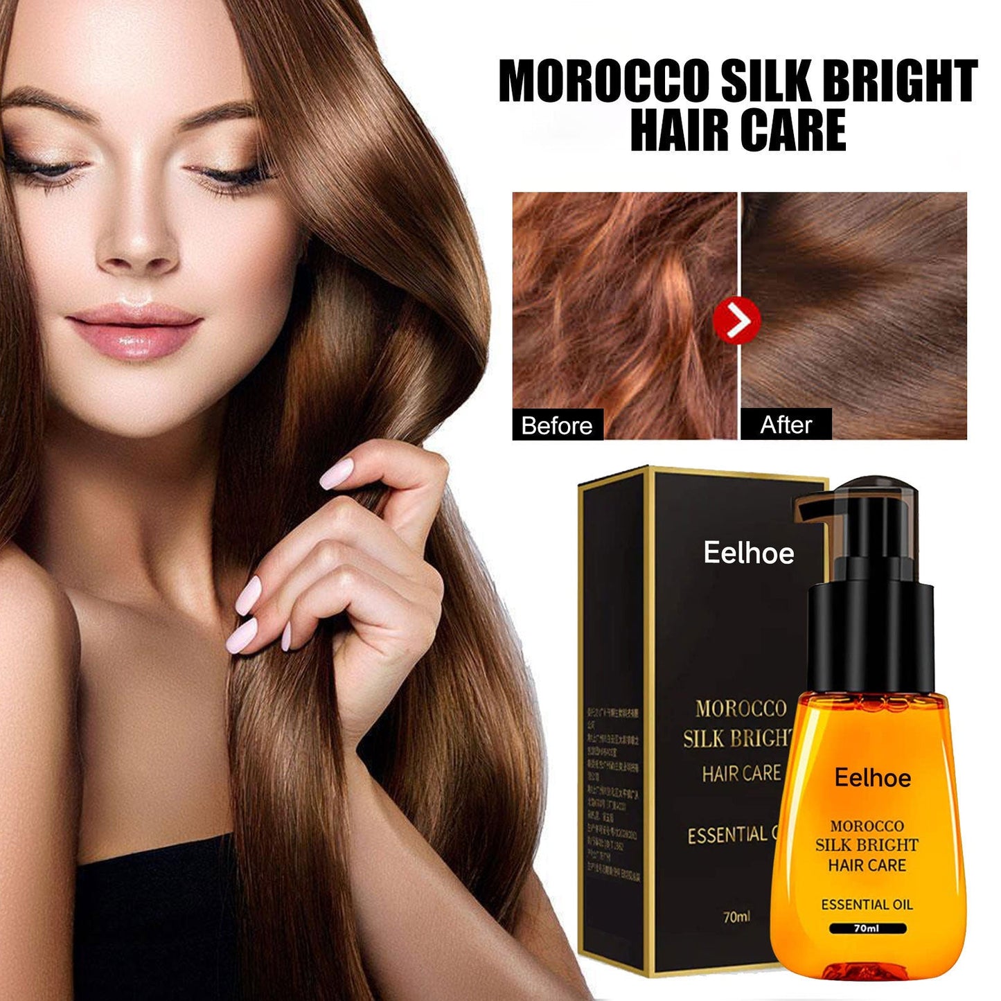 EELHOE Moroccan Argan Oil Moisturizer Hair Smoothing Care Essential Oil EELHOE COSMETICS