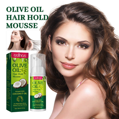 EELHOE Olive Oil Hair Styling Mousse Long-lasting Moisturizing Roll Shape Anti-frizz EELHOE COSMETICS
