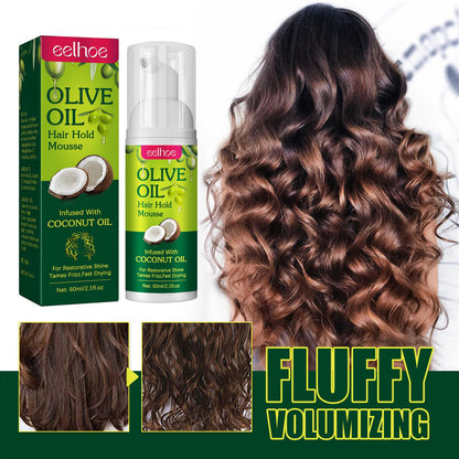 EELHOE Olive Oil Hair Styling Mousse Long-lasting Moisturizing Roll Shape Anti-frizz EELHOE COSMETICS