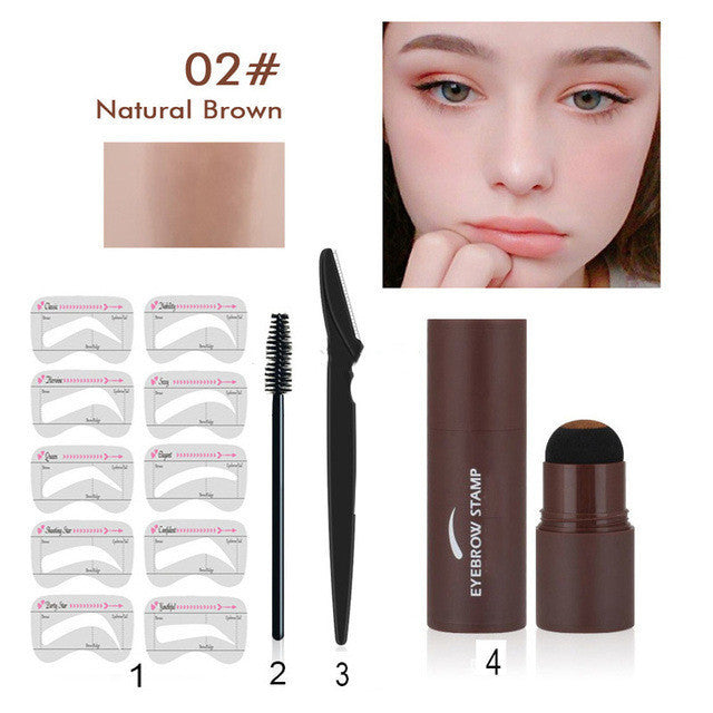 Eelhoe Brow stamp powder Shaping Kit Eye Brow Gel Burnette 1set