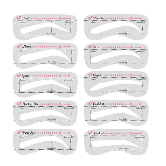 Eelhoe One Step Eyebrow Stamp Shaping Kit Eye Brow Gel Eyebrow Card 1pc